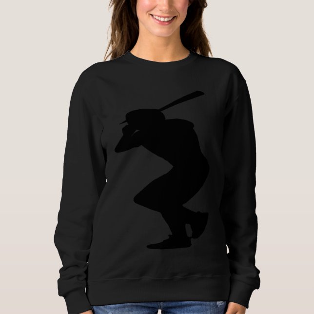 Sweatshirt Baseball Batter Silhouette (Devant)