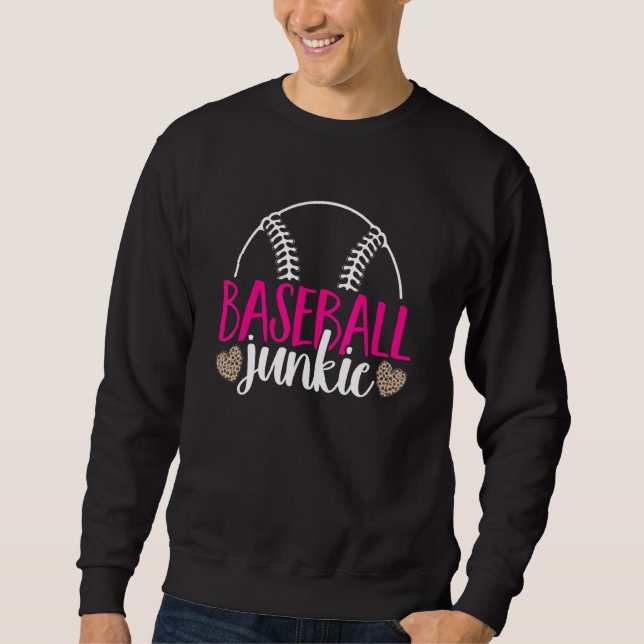 Sweatshirt Baseball Femme Motif Léopard Baseball Fille (Devant)