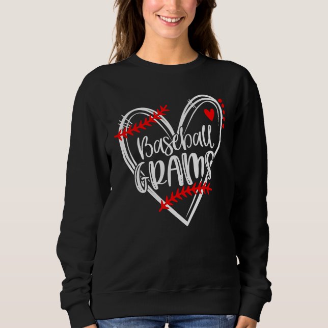 Sweatshirt Baseball Grams Heart T ball Grams Mother's Day (Devant)