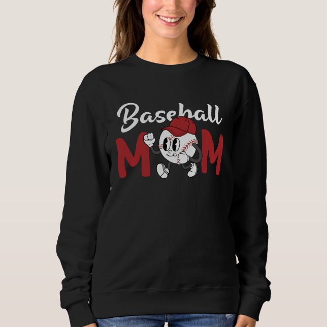Sweatshirt Baseball Mom Happy Mother s Day Best Mom Ever For  (Devant)
