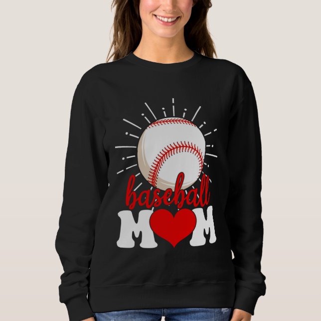 Sweatshirt Baseball Mom Mama Mother s Day Sport (Devant)