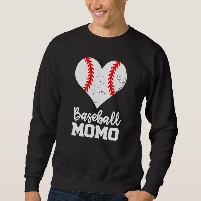 Sweatshirt Baseball Momo Baseball Heart Grandma Momo (Devant)