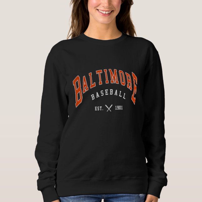 Sweatshirt Baseball Vintage Baltimore Maryland (Devant)