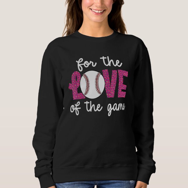 Sweatshirt Baseball Womens Leopard Pattern Baseball Girl 7 (Devant)