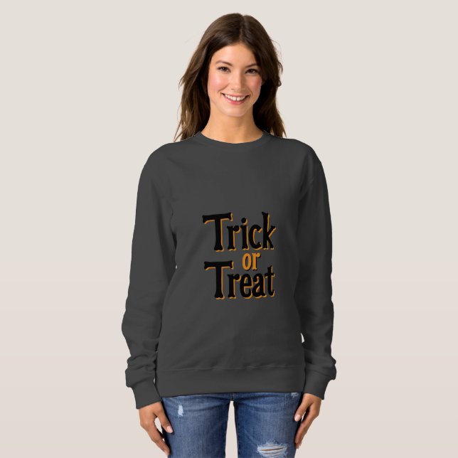 Sweatshirt basique pour femmes (Noir) (Devant entier)