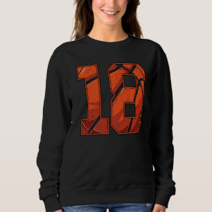 Sweatshirt Basket-ball 18e anniversaire garçon fille dix-huit