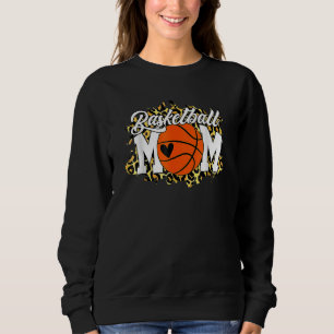 Sweatshirt Basket-ball Maman Mothers Day Leopard Heart