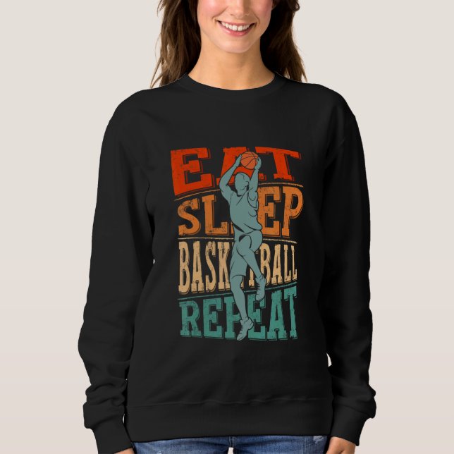 Sweatshirt Basket-ball Répéter le basketball du sommeil (Devant)