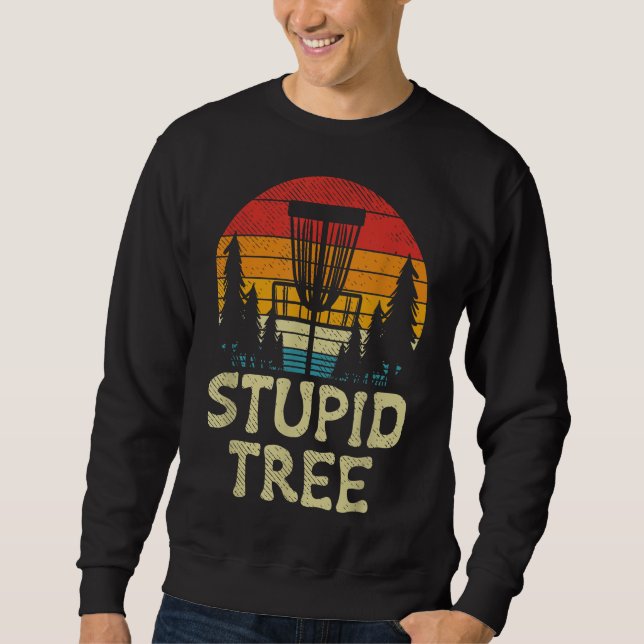 Sweatshirt Basket de golf de Disque d'Arbre Retro Frisbee Gol (Devant)