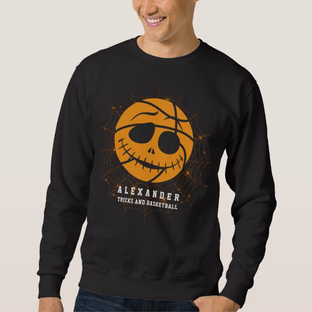 Sweatshirt Basket d'Halloween Ball Trick ou Basketball Annive (Devant)