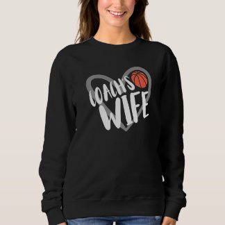 Sweatshirt Basketball Coach's Wife Heart