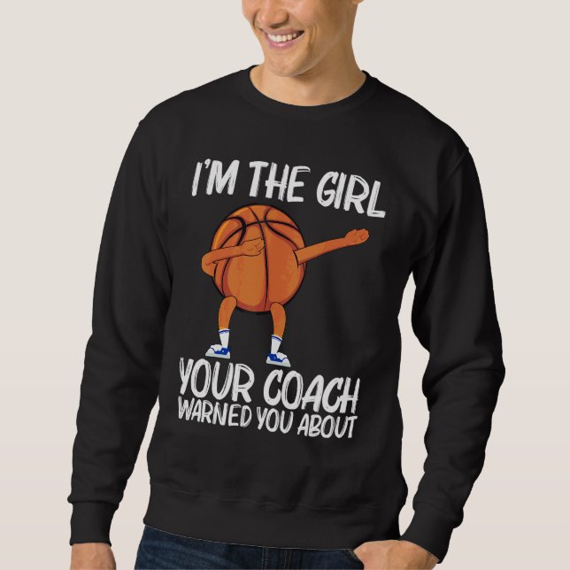 Sweatshirt Basketball Cool Pour Filles Enfants Équipe De Ball (Devant)