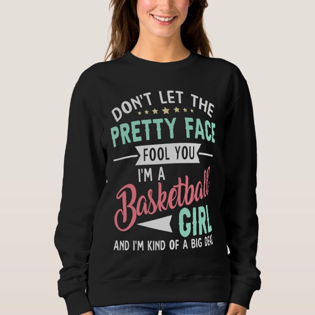 Sweatshirt Basketball Girl   Basketball Player & Fan (Devant)
