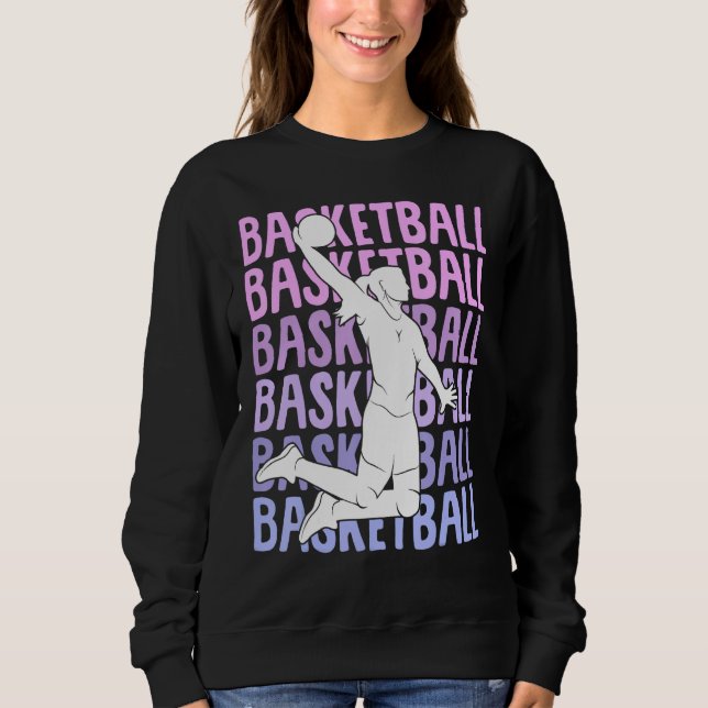 Sweatshirt Basketball Girl Women Kids (Devant)
