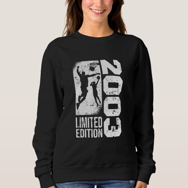 Sweatshirt Basketball-joueurs Vintage né 2003 Anniversaire Ba (Devant)