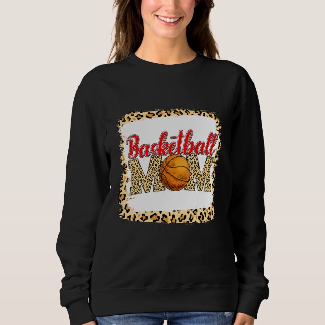 Sweatshirt Basketball Maman Leopard Sport Ball Maman's Da (Devant)