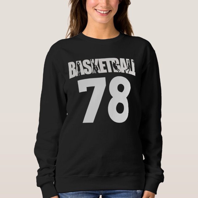 Sweatshirt Basketball Number 78 My Favorite Basketball Player (Devant)