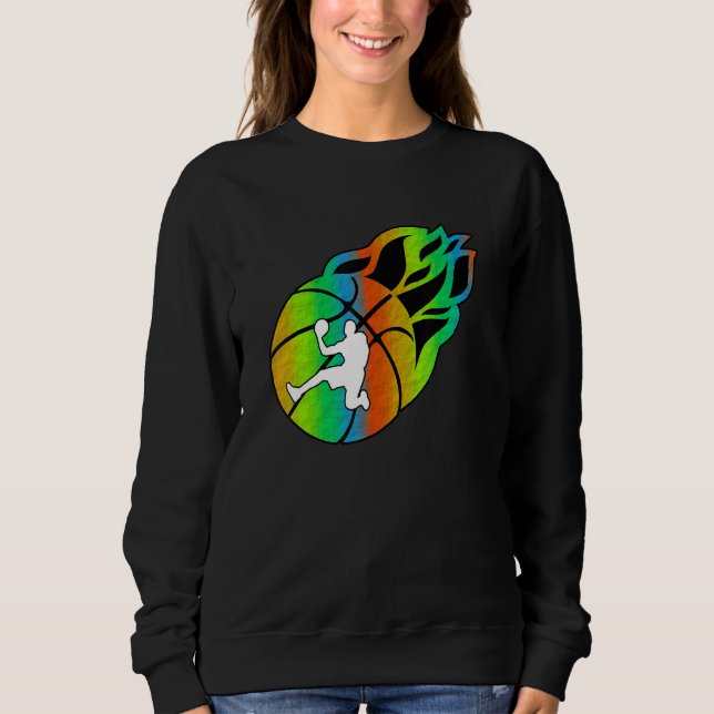 Sweatshirt Basketball with Flames (Devant)
