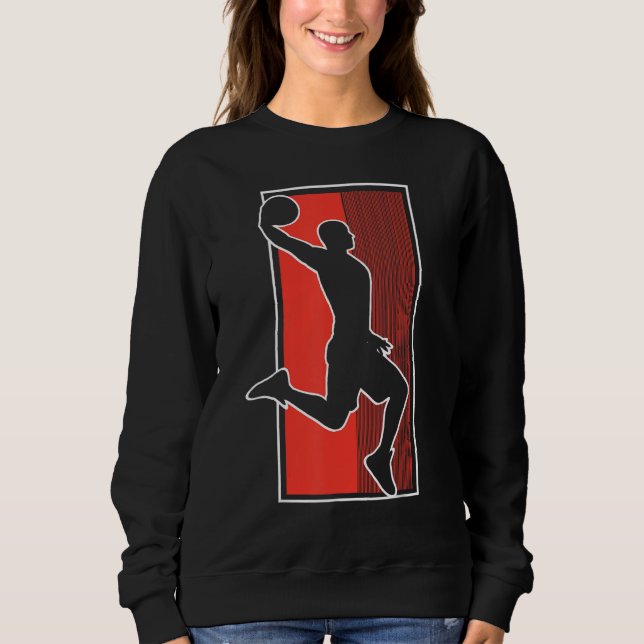 Sweatshirt Basketballer Basketball Hoop Dunking Basketball Ho (Devant)