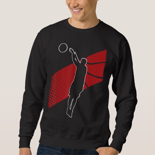 Sweatshirt Basketballer Basketball Hoop Dunking Basketball Ho (Devant)