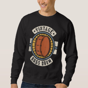 Sweatshirt Bass Drum Vintage Classic Retro 60s les années 70