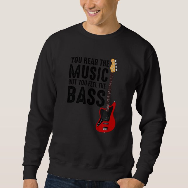 Sweatshirt Basse musicienne de musicien de l'instrument de mu (Devant)
