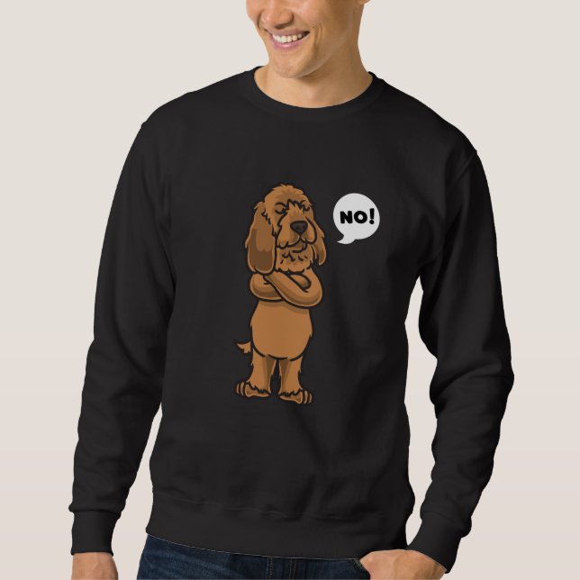 Sweatshirt Basset fauve de Bretagne Chien drôle (Devant)