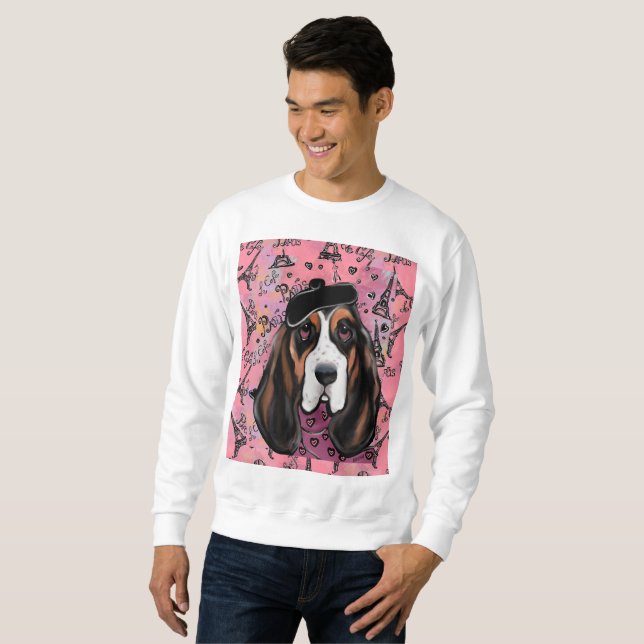 Sweatshirt Basset Hound (Devant entier)