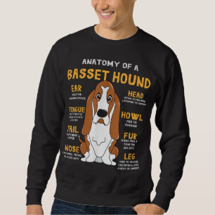 Sweatshirt Basset Hound Anatomie Funny Chien Maman Papa Migno