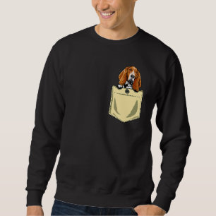 Sweatshirt Basset Hound Chien Dans La Poche Chiot