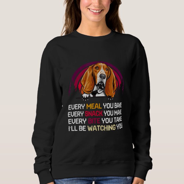 Sweatshirt Basset Hound Dog I ll Be Watching You  Father s Da (Devant)