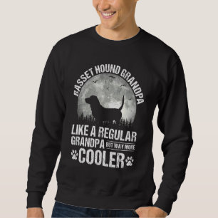 Sweatshirt Basset Hound Grand-pa Lune Chien Vintage Da du Pèr