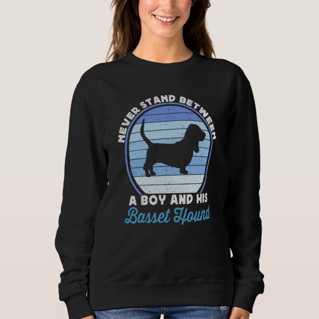 Sweatshirt Basset Hound Owner For Boys Kids Youth Bassets Dog (Devant)