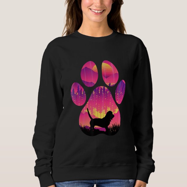 Sweatshirt Basset Retriever Paw Mom Dad Dog  Women Men (Devant)