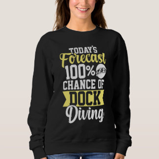 Sweatshirt Bassin de saut de chien en plongée sur quai Planch