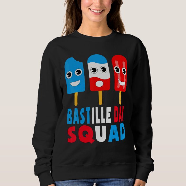 Sweatshirt Bastille Day Squad Bonne Fte Nationale France Enfa (Devant)