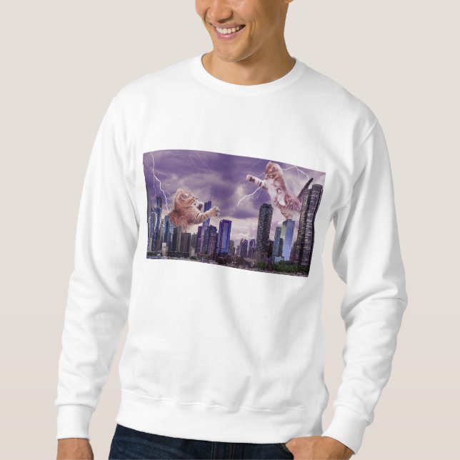 Sweatshirt Bataille des chats (Devant)