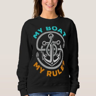 Sweatshirt Bateau à voile Capitaine navigant Mon bateau Mes r