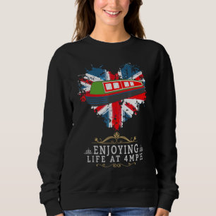 Sweatshirt Bateau Canal & Narrowboat Idea Avec Drapeau Union