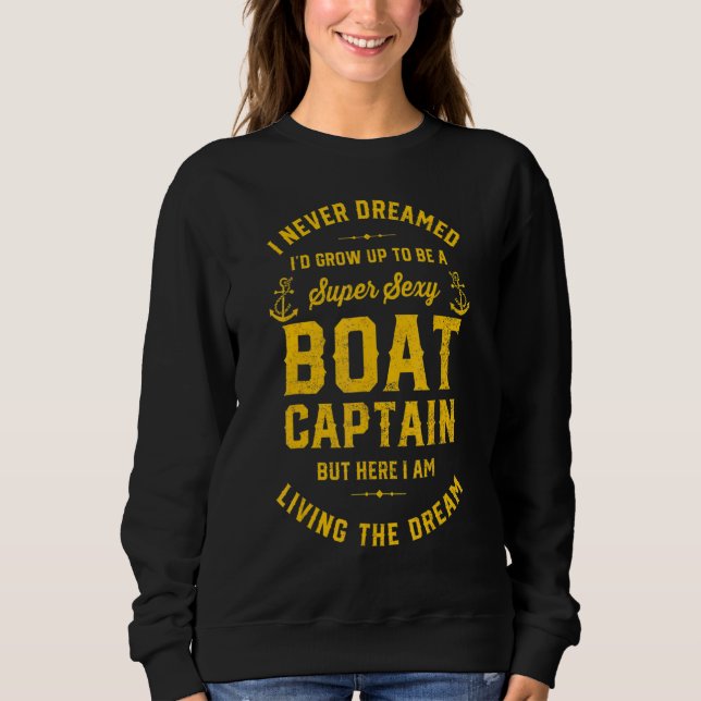 Sweatshirt Bateau Capitaine Bateau Propriétaire Bateau Bateau (Devant)