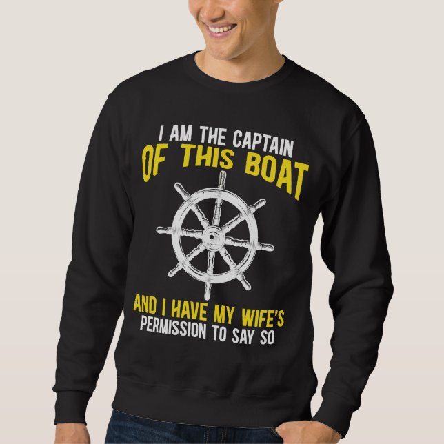 Sweatshirt Bateau Capitaine de voile Skipper Humour de bateau (Devant)