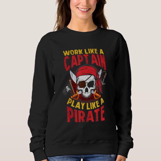 Sweatshirt Bateau Capitaine Pirates Boot Pirate Navire Pirate (Devant)
