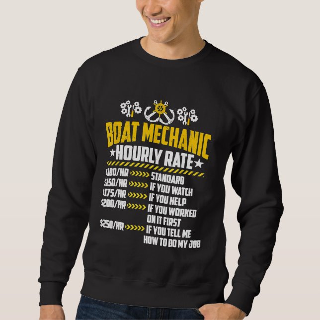 Sweatshirt Bateau mécanique Horaire Taux Automobile Machine D (Devant)