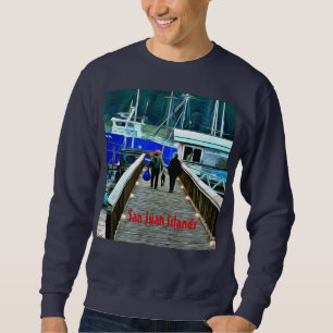 Sweatshirt Bateaux et chiens des îles San Juan