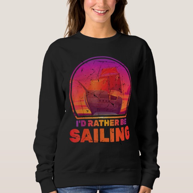 Sweatshirt Bateaux - Je Vais Plutôt À La Voile - Navires - Va (Devant)