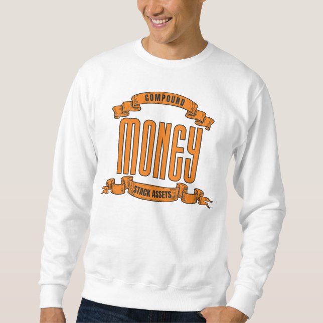 Sweatshirt Bâtiment Comptoir Money™ De Richesse Faite Avec St (Devant)