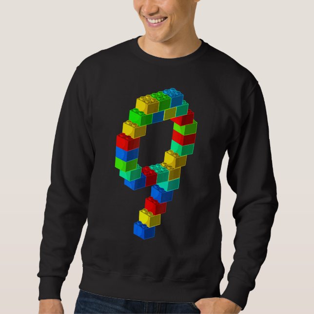 Sweatshirt Bâtiment de mignonne 9e anniversaire 9 ans Garçons (Devant)