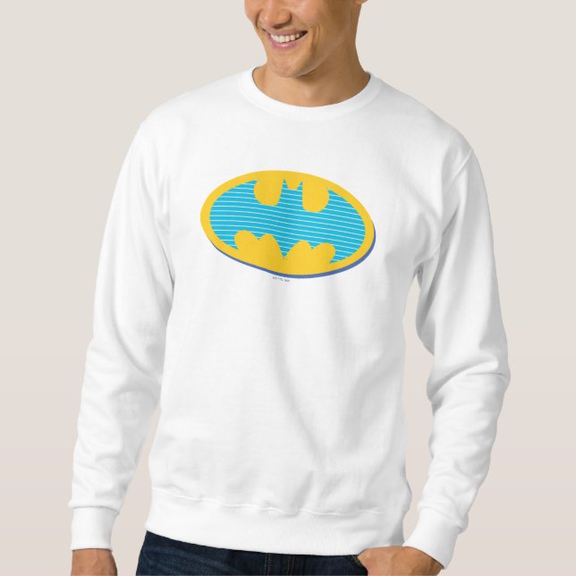 Sweatshirt Batman | Symbole Cyan Stripes (Devant)