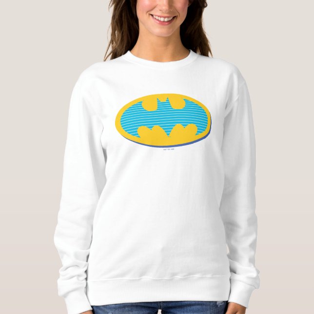 Sweatshirt Batman | Symbole Cyan Stripes (Devant)