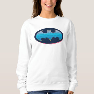 Sweatshirt Batman Symbole rose et bleu